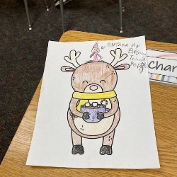 Reindeer coloring picture